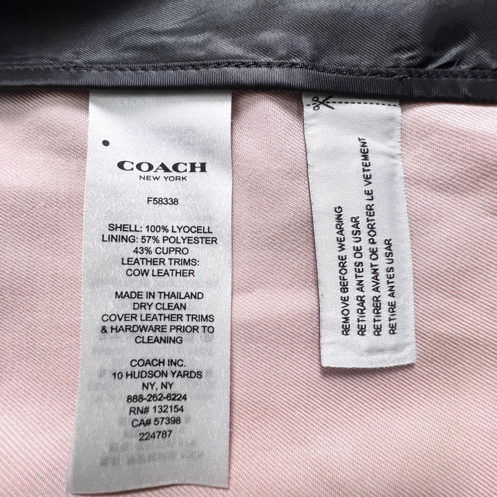 Rare Coach Convertible Trench Coat Dress XS Quartz Pink Detachable Sleeve $695 - Picture 2 of 10
